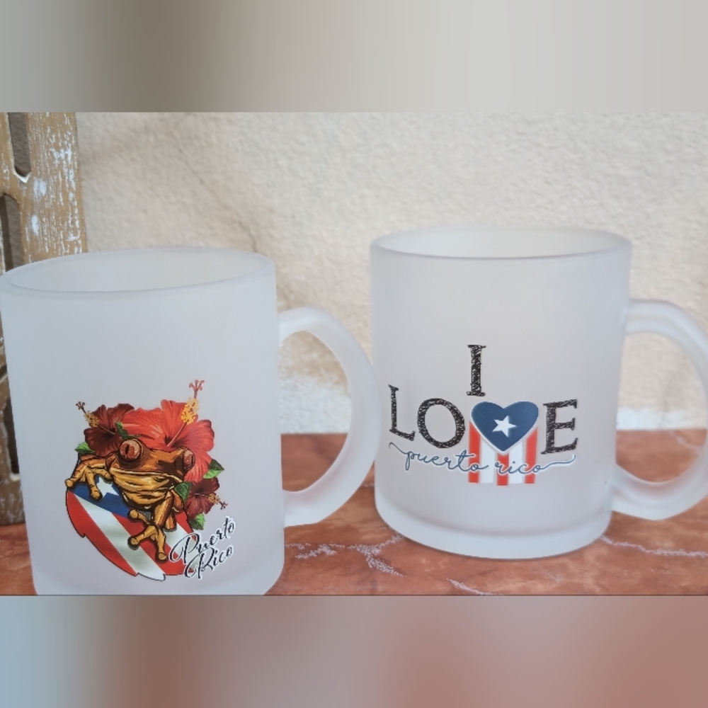 Puerto Rico Mugs. Set of 2 - New